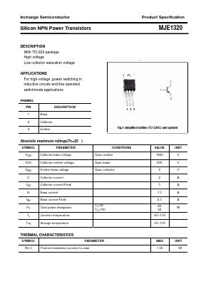 MJE1320 Datasheet PDF Inchange Semiconductor
