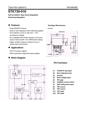 STK730-050 Datasheet PDF Inchange Semiconductor