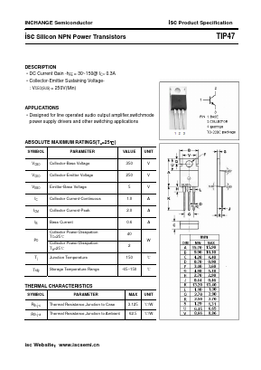 TIP47 Datasheet PDF Inchange Semiconductor