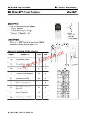 C3300 Datasheet PDF Inchange Semiconductor