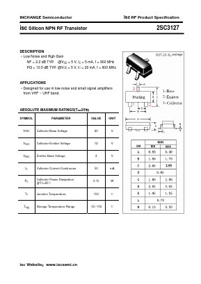 2SC3127 Datasheet PDF Inchange Semiconductor