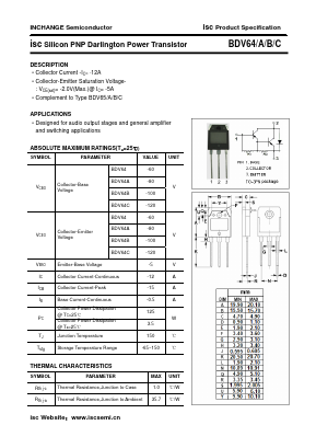 BDV64C Datasheet PDF Inchange Semiconductor