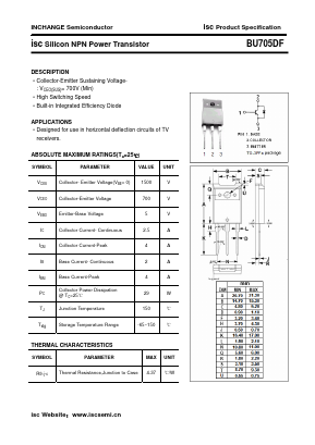 BU705DF Datasheet PDF Inchange Semiconductor