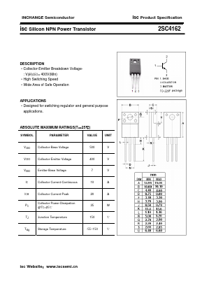 2SC4162 Datasheet PDF Inchange Semiconductor