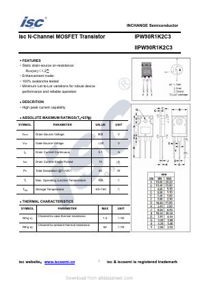 IPW90R1K2C3 Datasheet PDF Inchange Semiconductor