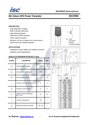 C5902 Datasheet PDF Inchange Semiconductor