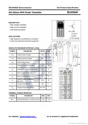 BUX98AP Datasheet PDF Inchange Semiconductor