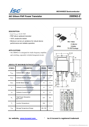 B962-Z Datasheet PDF Inchange Semiconductor