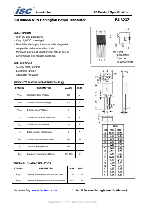 BU323Z Datasheet PDF Inchange Semiconductor