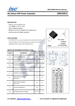 2SB1669-Z Datasheet PDF Inchange Semiconductor