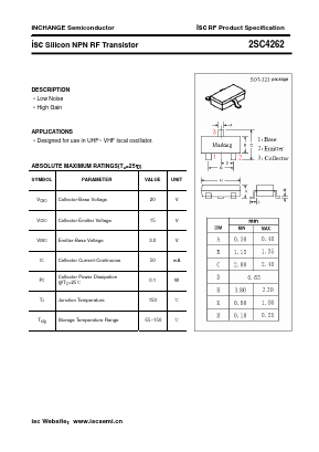 C4262 Datasheet PDF Inchange Semiconductor