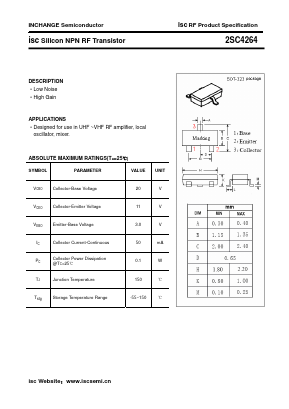 C4264 Datasheet PDF Inchange Semiconductor