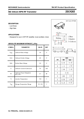 C4265 Datasheet PDF Inchange Semiconductor