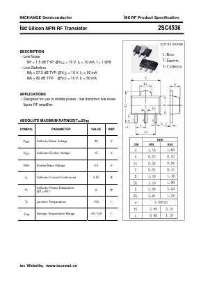 C4536 Datasheet PDF Inchange Semiconductor