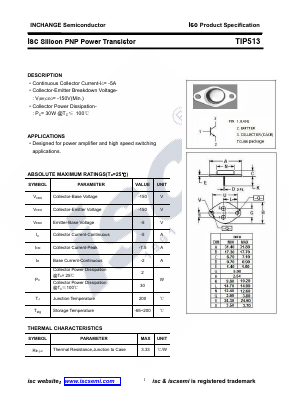 TIP513 Datasheet PDF Inchange Semiconductor