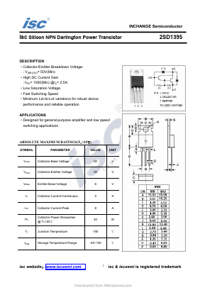 2SD1395 Datasheet PDF Inchange Semiconductor