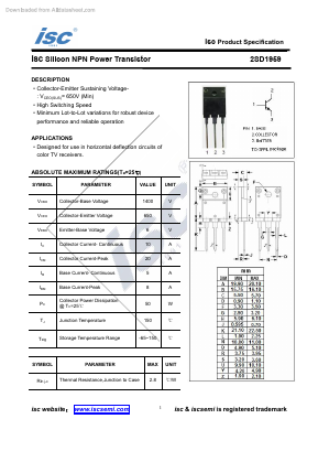 2SD1959 Datasheet PDF Inchange Semiconductor