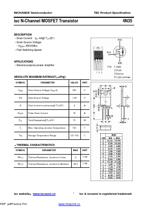 4N35-220 Datasheet PDF Inchange Semiconductor