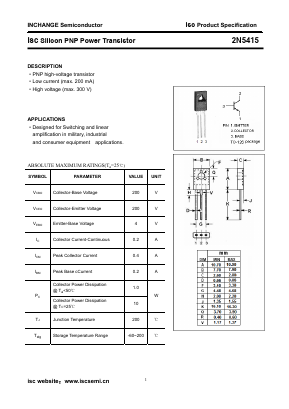 2N5415 Datasheet PDF Inchange Semiconductor