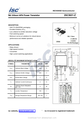 2SC3631-Z Datasheet PDF Inchange Semiconductor