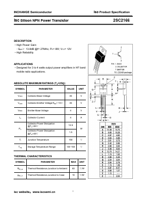 2SC2166 Datasheet PDF Inchange Semiconductor