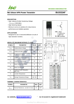 BU2522AF Datasheet PDF Inchange Semiconductor