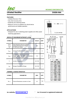 DSEI8-06A Datasheet PDF Inchange Semiconductor