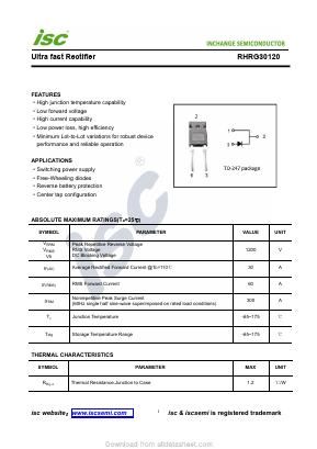 RHRG30120 Datasheet PDF Inchange Semiconductor