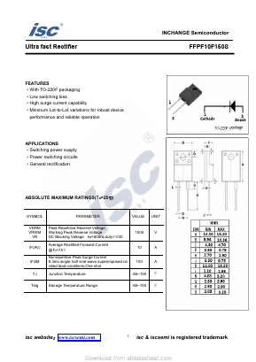FFPF10F150S Datasheet PDF Inchange Semiconductor