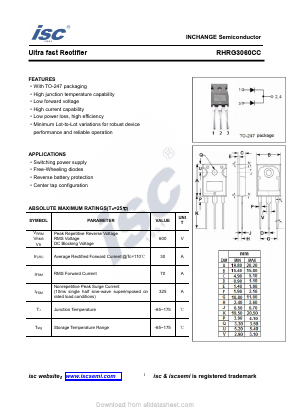 RHRG3060CC Datasheet PDF Inchange Semiconductor