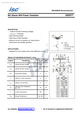 D577 Datasheet PDF Inchange Semiconductor