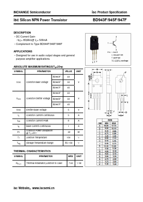 BD945F Datasheet PDF Inchange Semiconductor