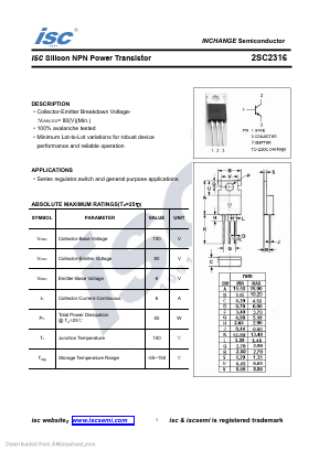 2SC2316 Datasheet PDF Inchange Semiconductor