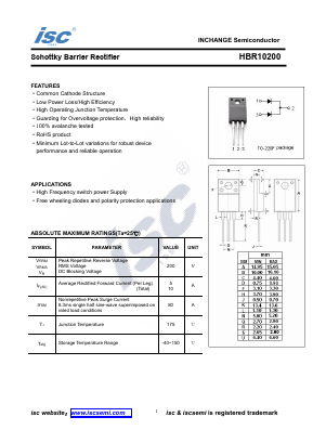 HBR10200-220F Datasheet PDF Inchange Semiconductor