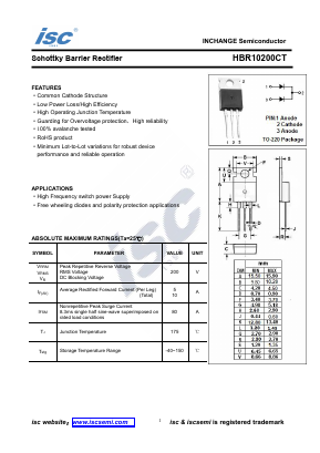 HBR10200CT Datasheet PDF Inchange Semiconductor