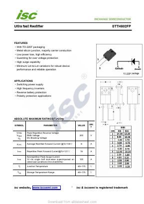 STTH802D Datasheet PDF Inchange Semiconductor