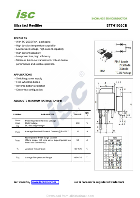 STTH1002CB Datasheet PDF Inchange Semiconductor