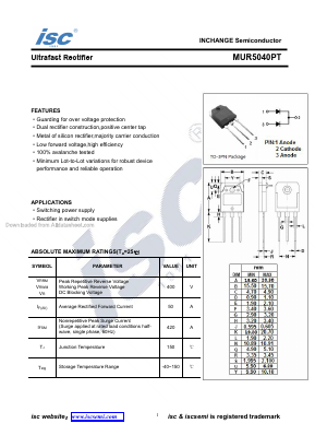 MUR5040PT Datasheet PDF Inchange Semiconductor