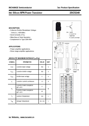 2SC5248 Datasheet PDF Inchange Semiconductor