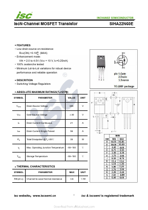 SIHA22N60E Datasheet PDF Inchange Semiconductor