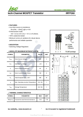 IRFP260 Datasheet PDF Inchange Semiconductor