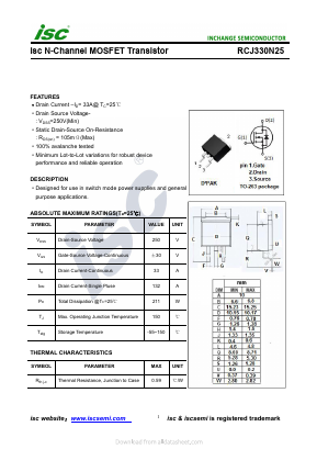 RCJ330N25 Datasheet PDF Inchange Semiconductor