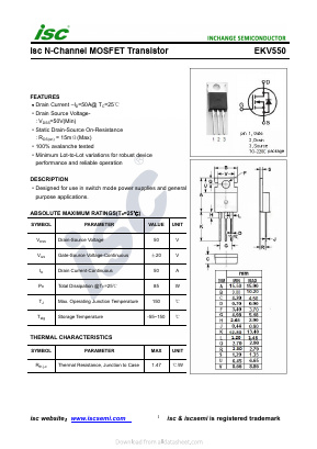 EKV550 Datasheet PDF Inchange Semiconductor
