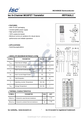 IRFP360LC Datasheet PDF Inchange Semiconductor