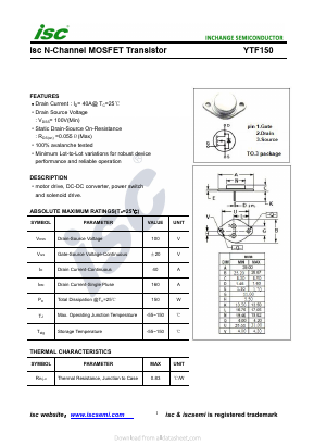 YTF150 Datasheet PDF Inchange Semiconductor