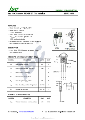 K3301I Datasheet PDF Inchange Semiconductor