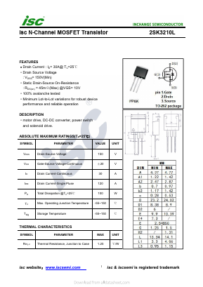 K3210L Datasheet PDF Inchange Semiconductor