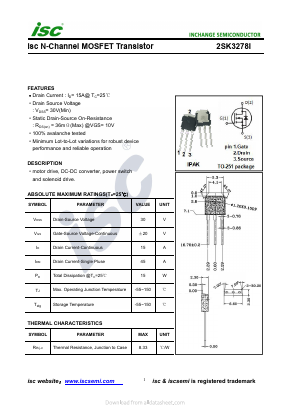 2SK3278I Datasheet PDF Inchange Semiconductor