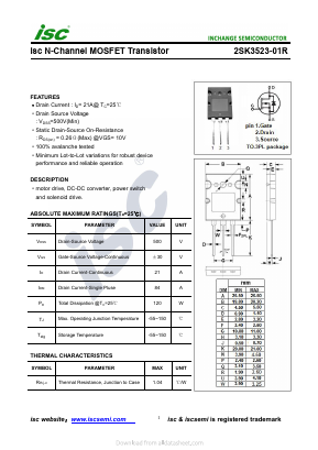 K3523-01R Datasheet PDF Inchange Semiconductor