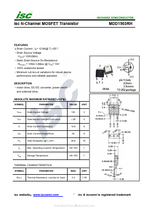 MDD1903RH Datasheet PDF Inchange Semiconductor